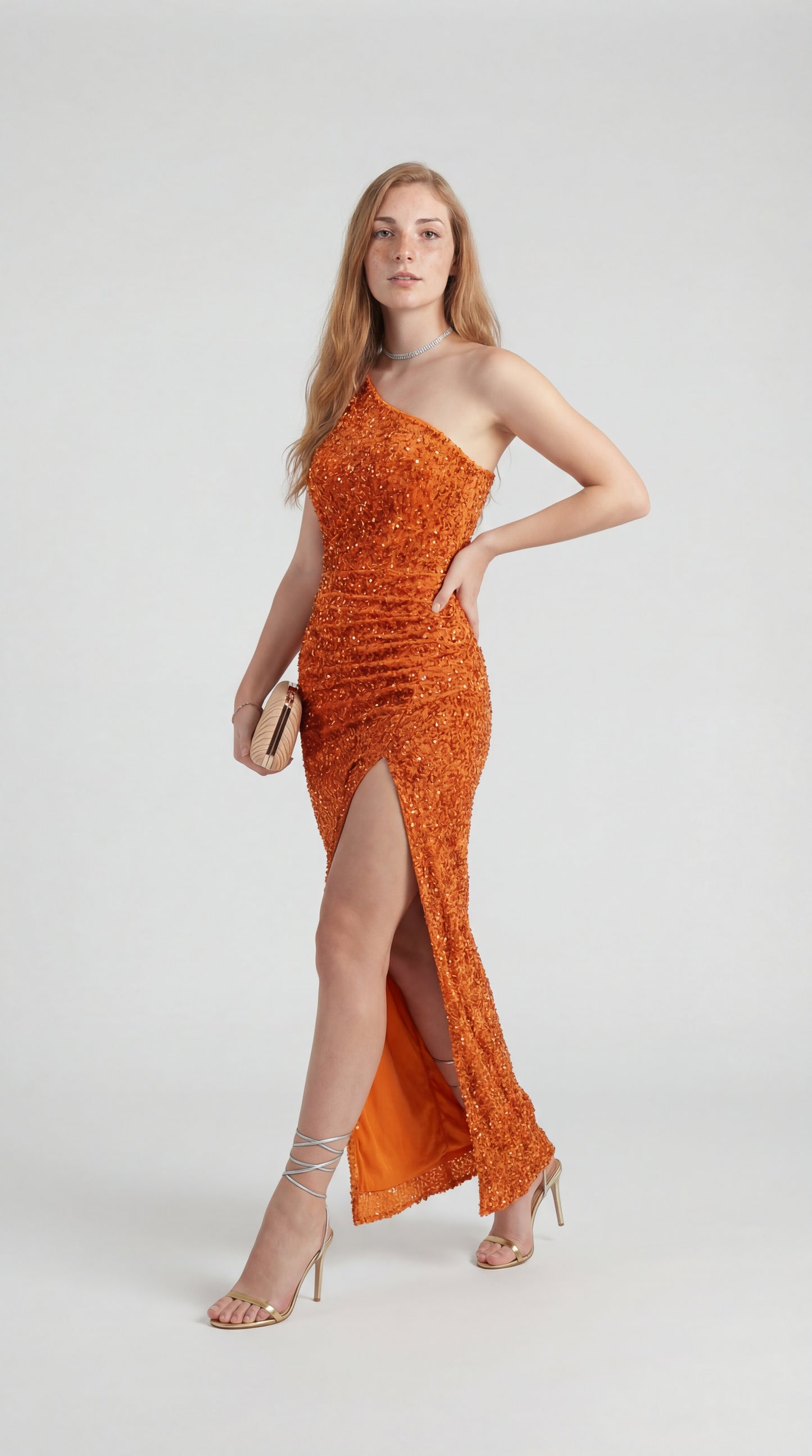 Torivella Midi Avondjurk | One Shoulder | Hoge Split | Slim Fit