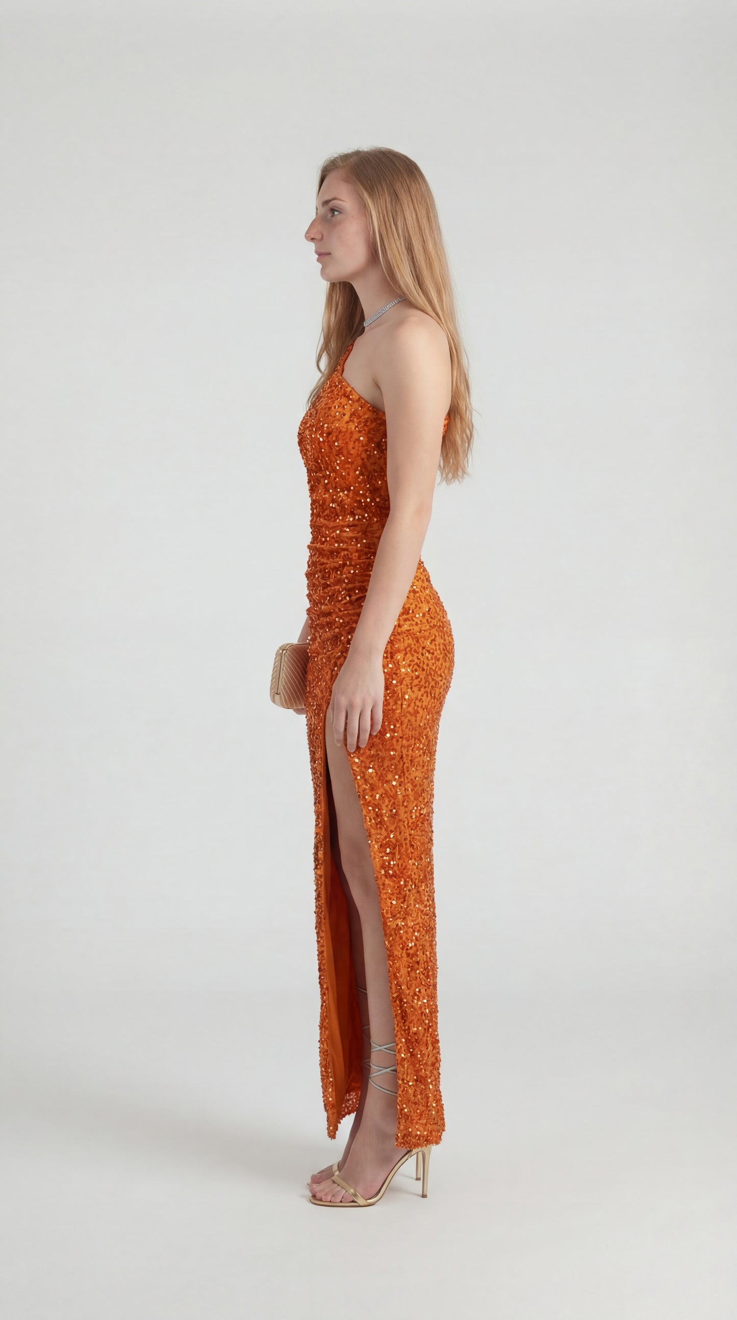 Torivella Midi Avondjurk | One Shoulder | Hoge Split | Slim Fit