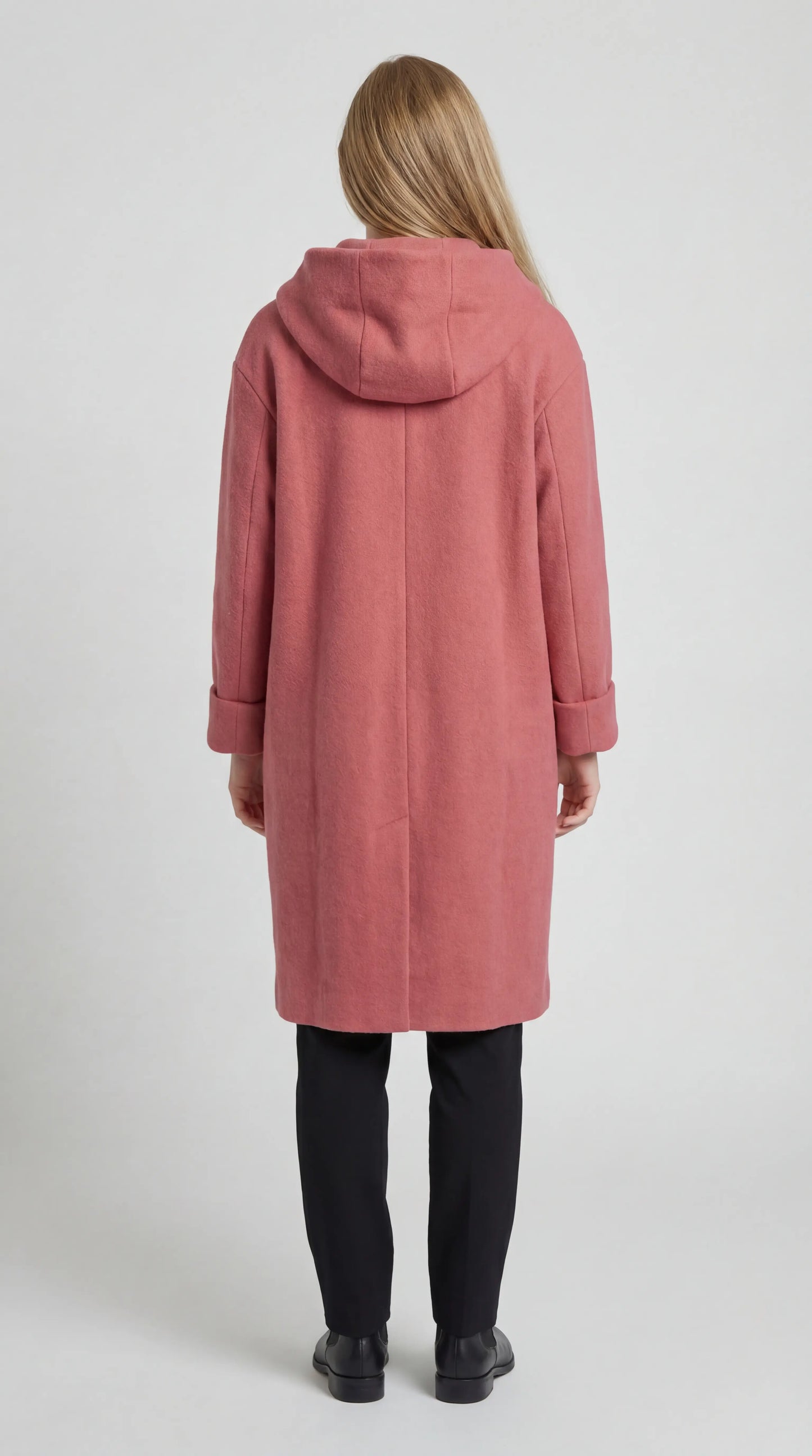 Lucia Dames Lange Jas | Rechte Snit | Met Knopen | Capuchon