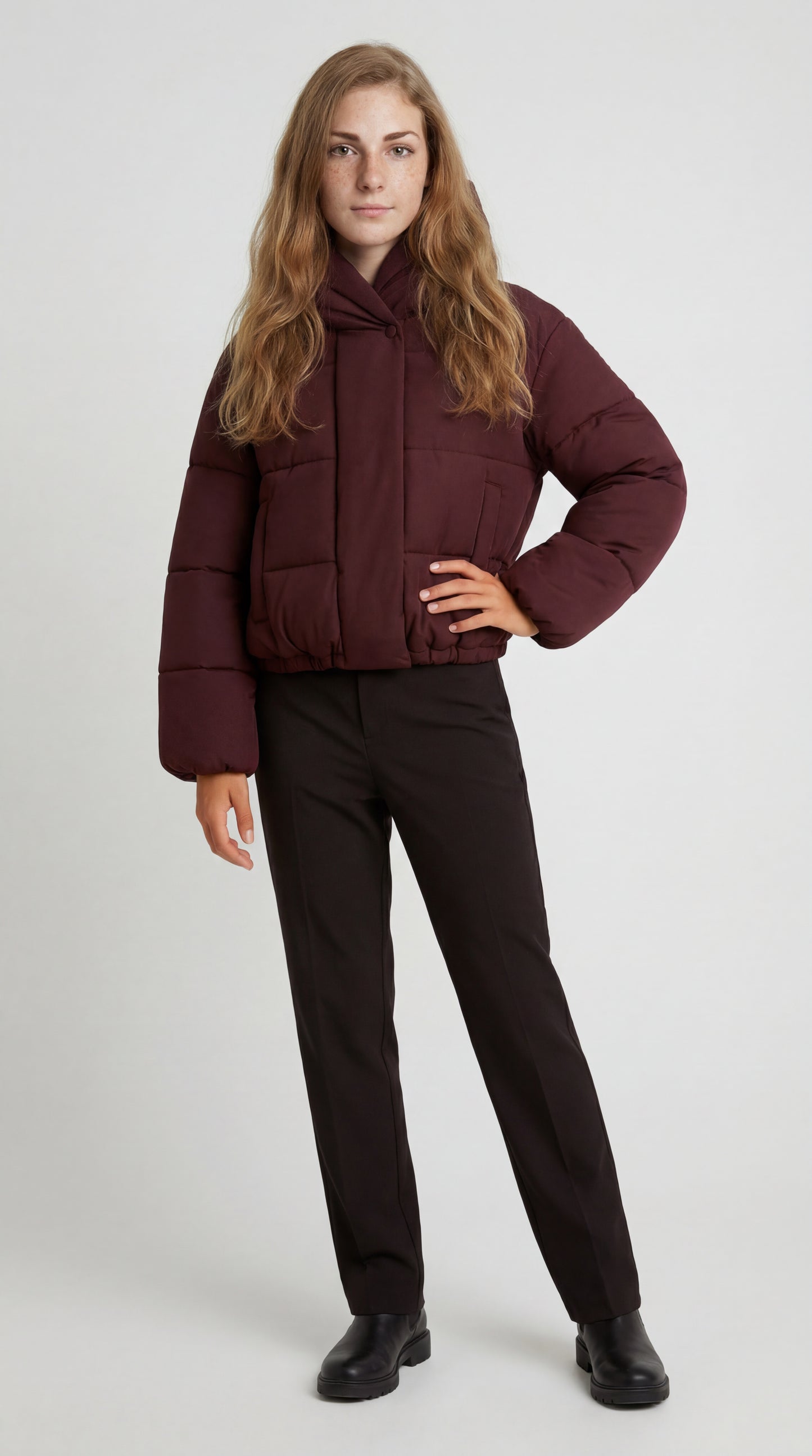 Talia Dames Jas Winter | Korte Puffer | Minimalistisch Ontwerp | Brede Capuchon