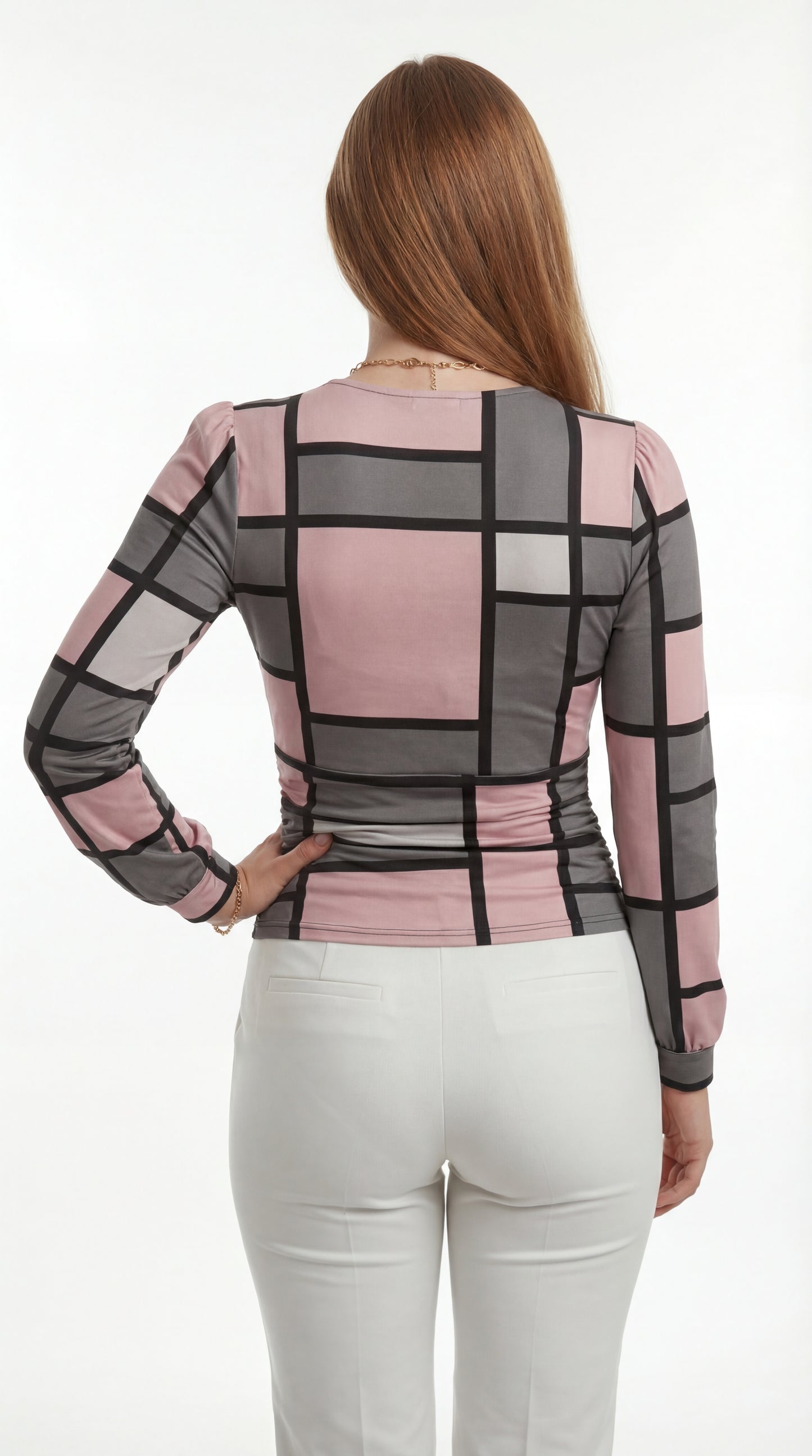 Dames Top | Overslaghals | Lange Mouwen