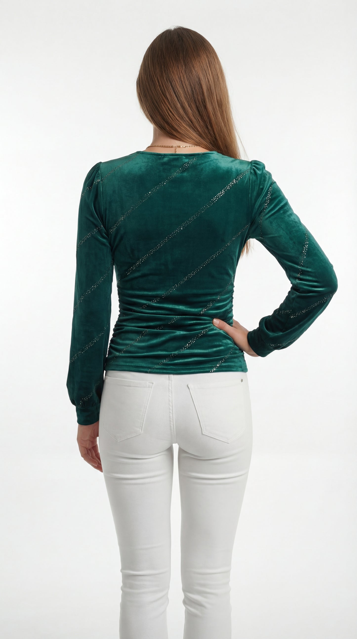 Dames Top | Overslaghals | Lange Mouwen