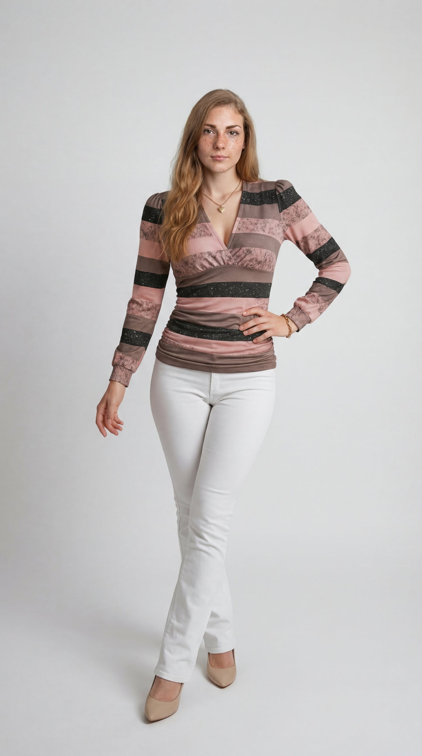 Dames Top | Overslaghals | Lange Mouwen