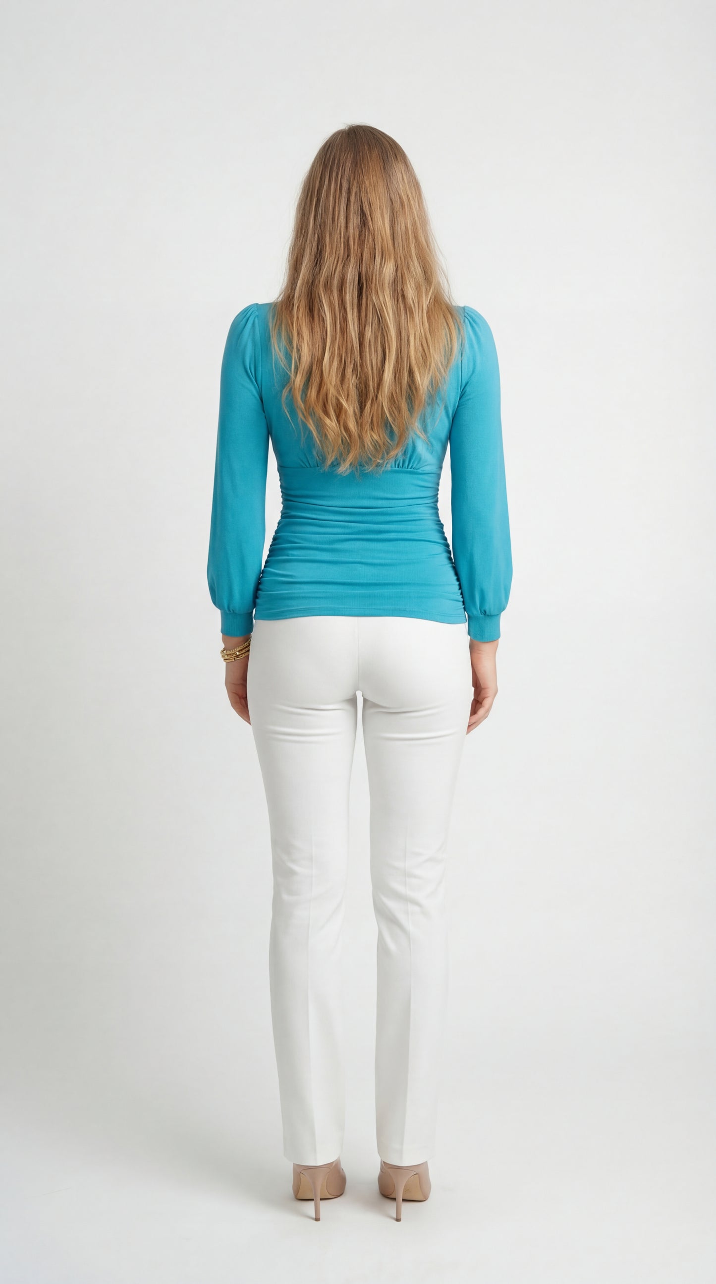 Dames Top | Overslaghals | Lange Mouwen