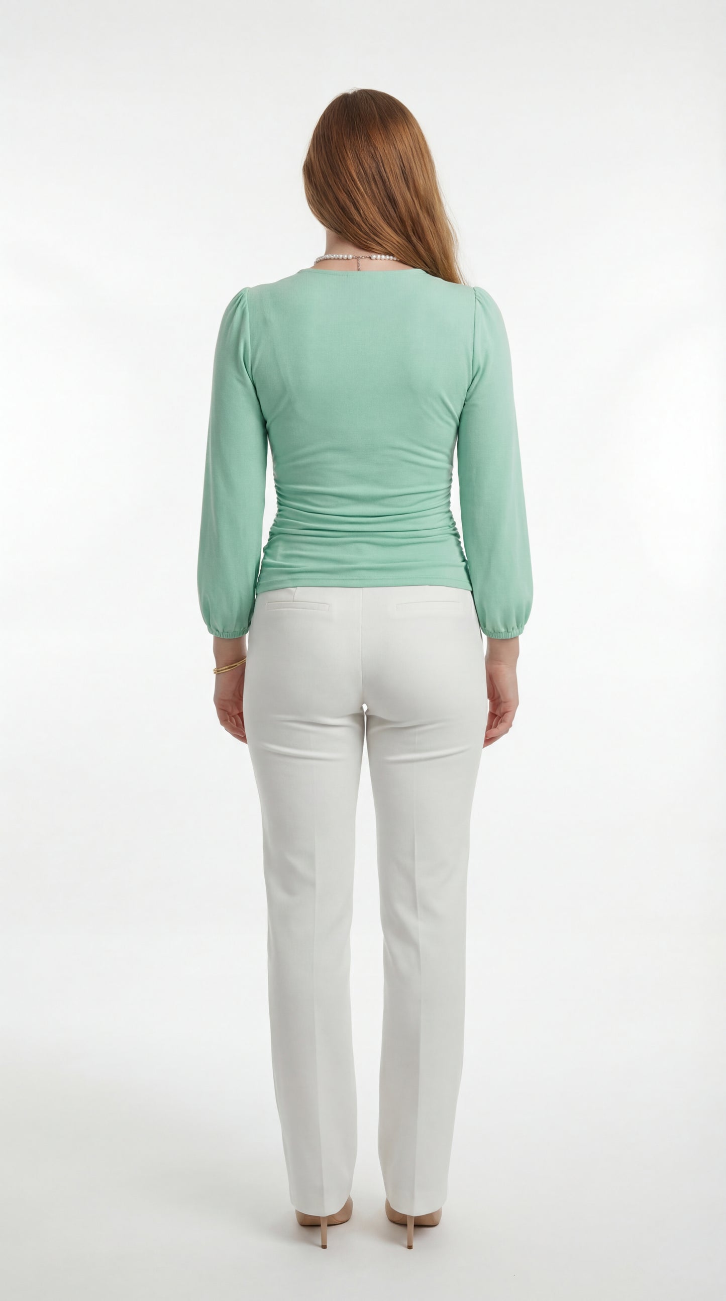 Dames Top | Overslaghals | Lange Mouwen