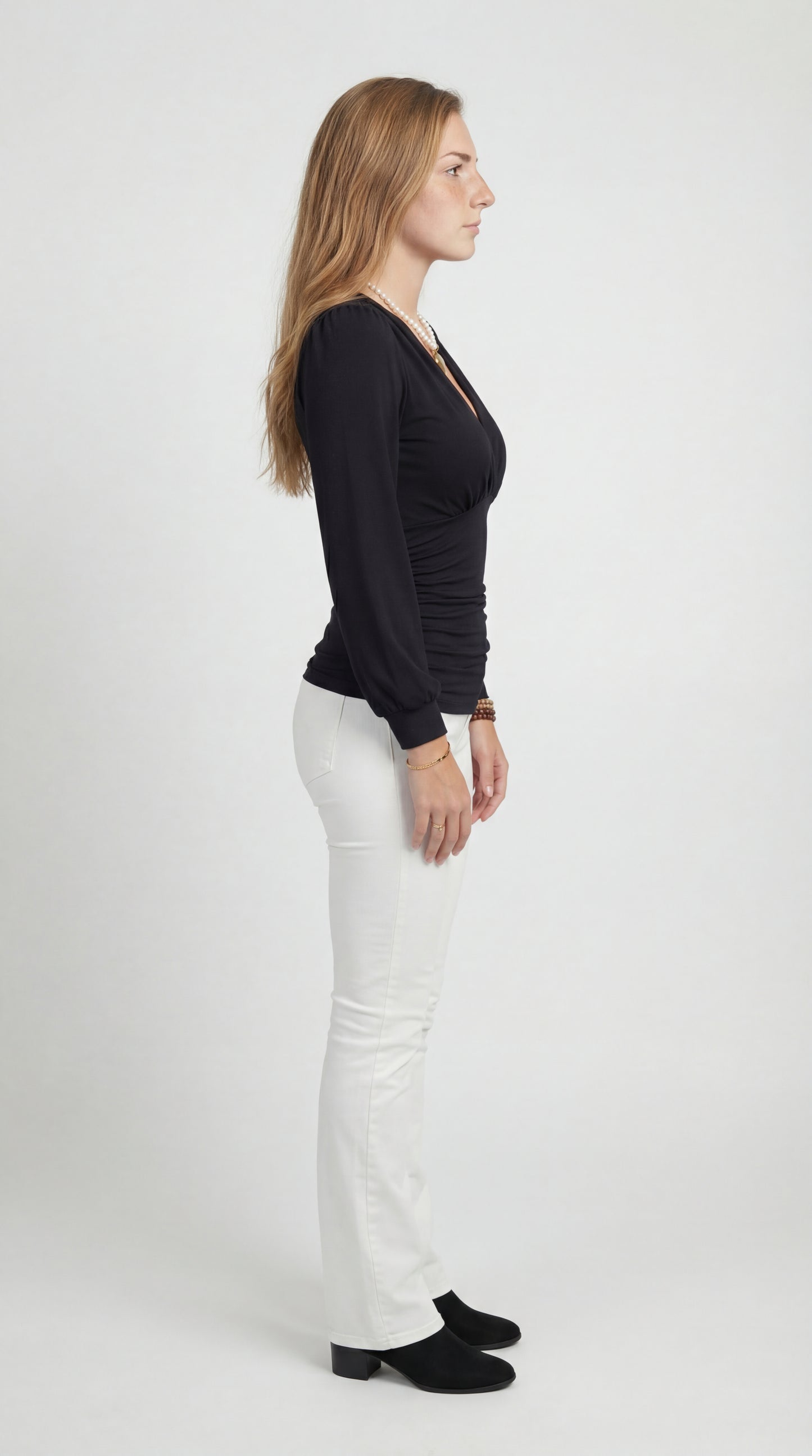 Dames Top | Overslaghals | Lange Mouwen