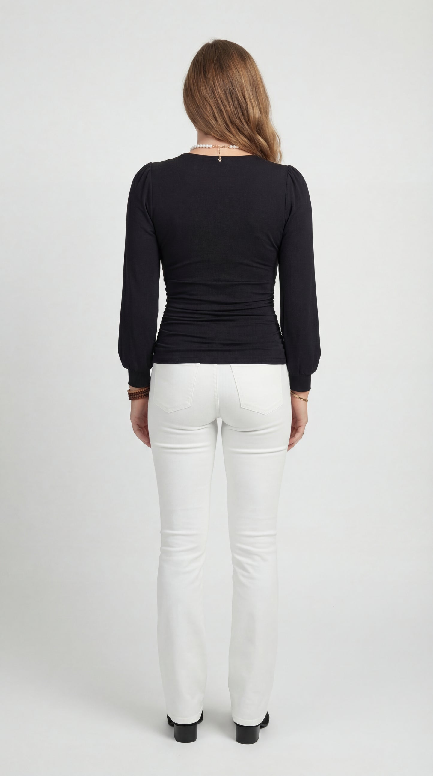 Dames Top | Overslaghals | Lange Mouwen