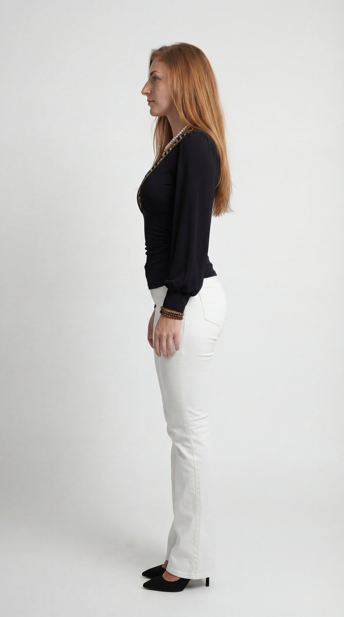 Dames Top | Overslaghals | Lange Mouwen