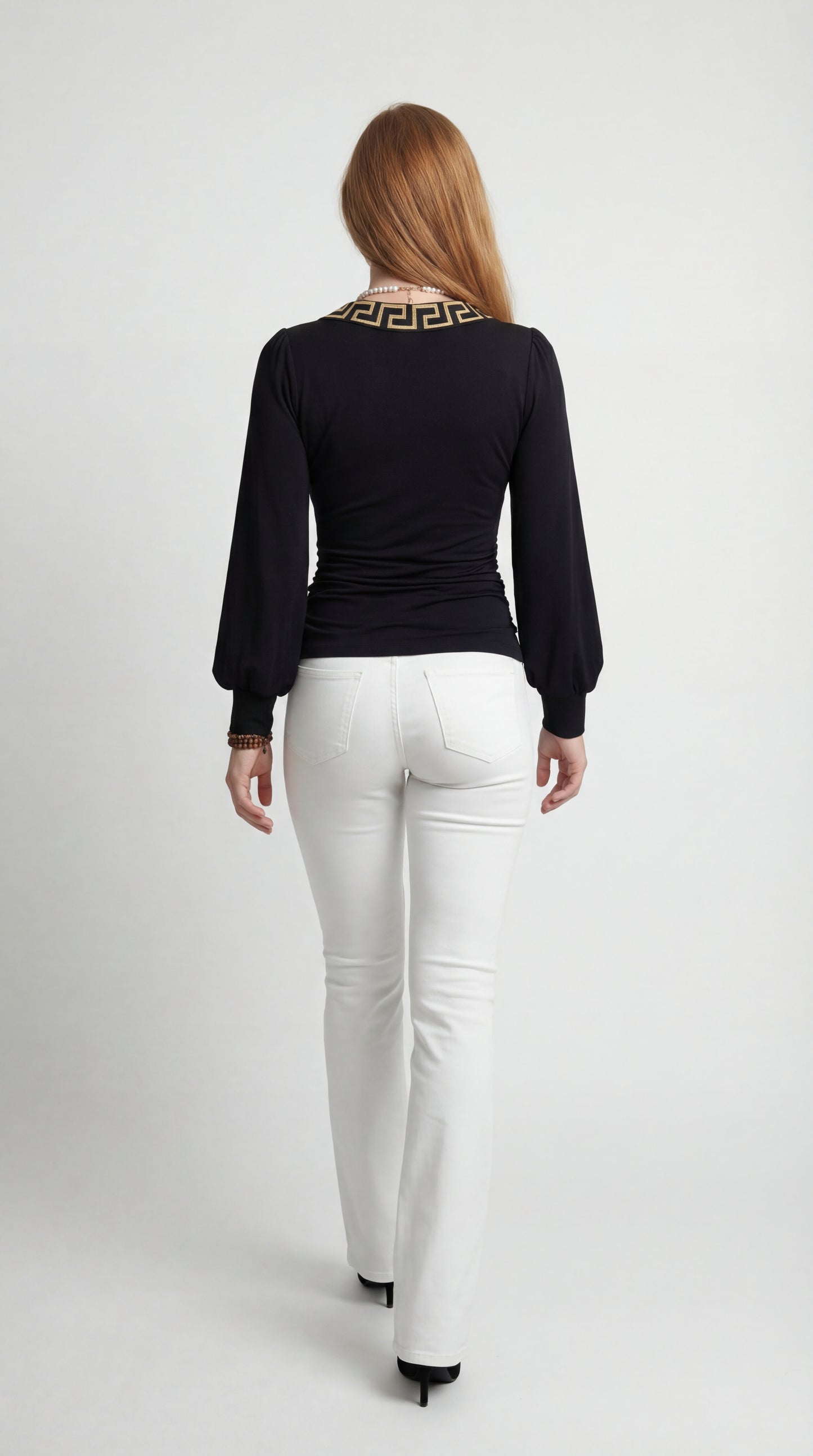 Dames Top | Overslaghals | Lange Mouwen