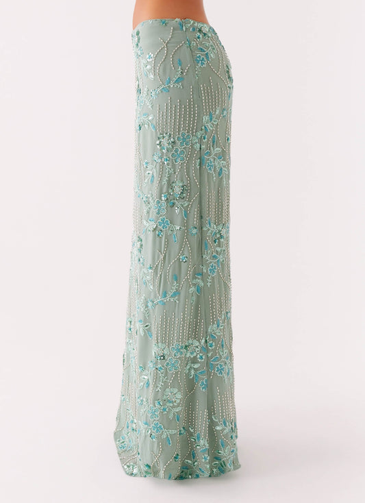 Mariela Maxi Rok – Glitterende Glamour met Lage Taille voor Dames 3