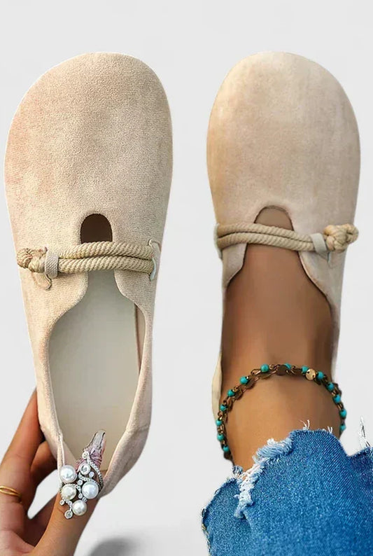 Bertille Dames Orthopedische Loafers | Ronde Neus | Touwdetail met Knoop