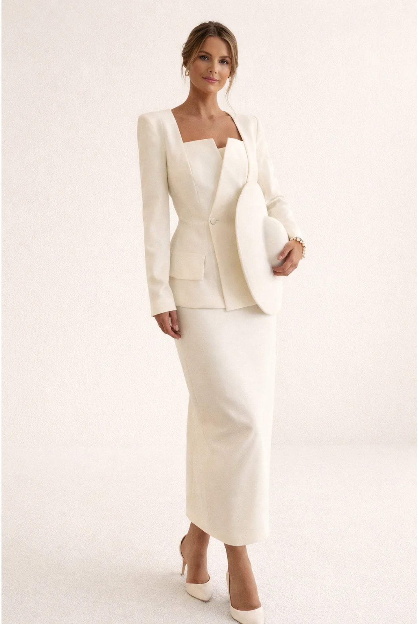 Mélanie Women's Co-ord Set | Square Neck | Tailored Blazer