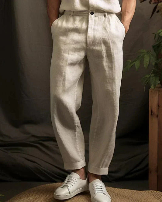 Luciano Heren Broek | Rechte Pasvorm | Cropped Lengte