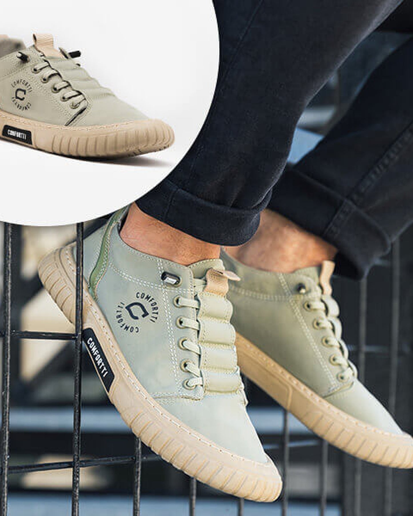 Lino Heren Sko | Høj Sneaker | Kontrastfarvet Sål