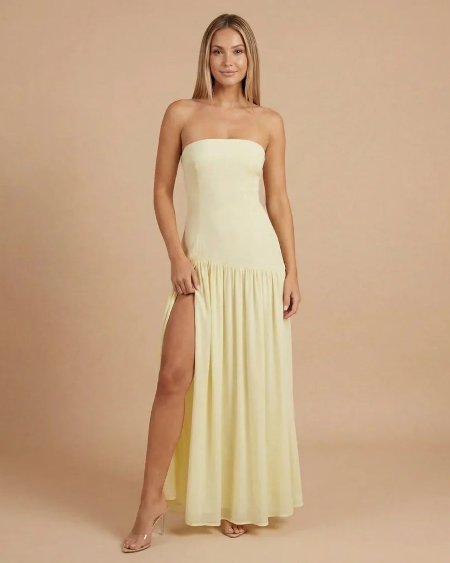 Marcelline Women's Maxi Dress | Strapless | Ruffles