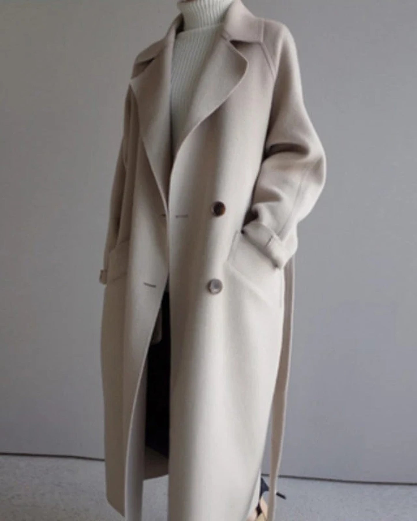 Doriana dámský kabát | Dvojité Knoflíky | Oversize Střih