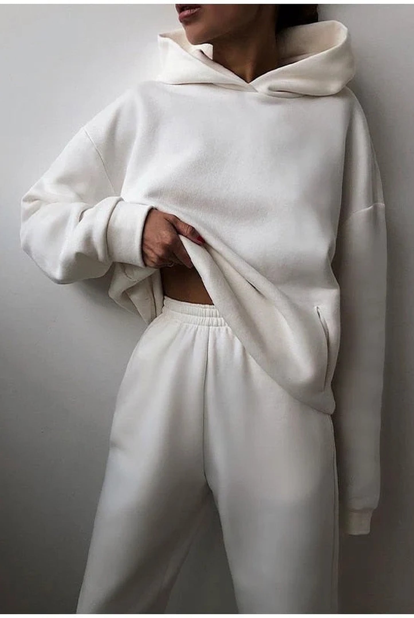 Agostina Dames Co-Ord Set | Oversized Hoodie | Wijde Broek