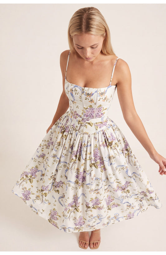 Women's Maxi Dress | Floral Print | Strapless Bandeau Top