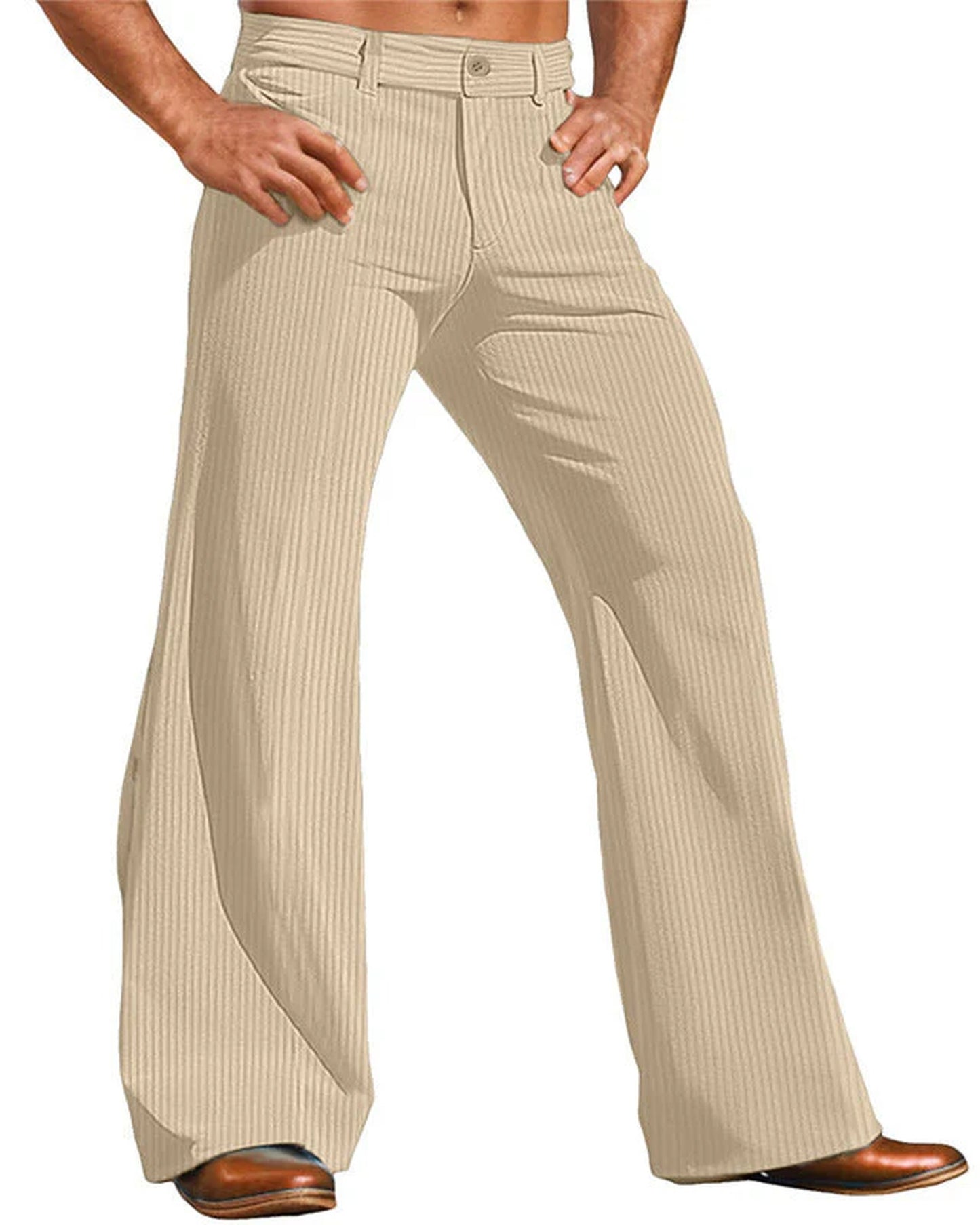 Fortunato Men's Trousers | Ribbed Fabric | Wide Fit