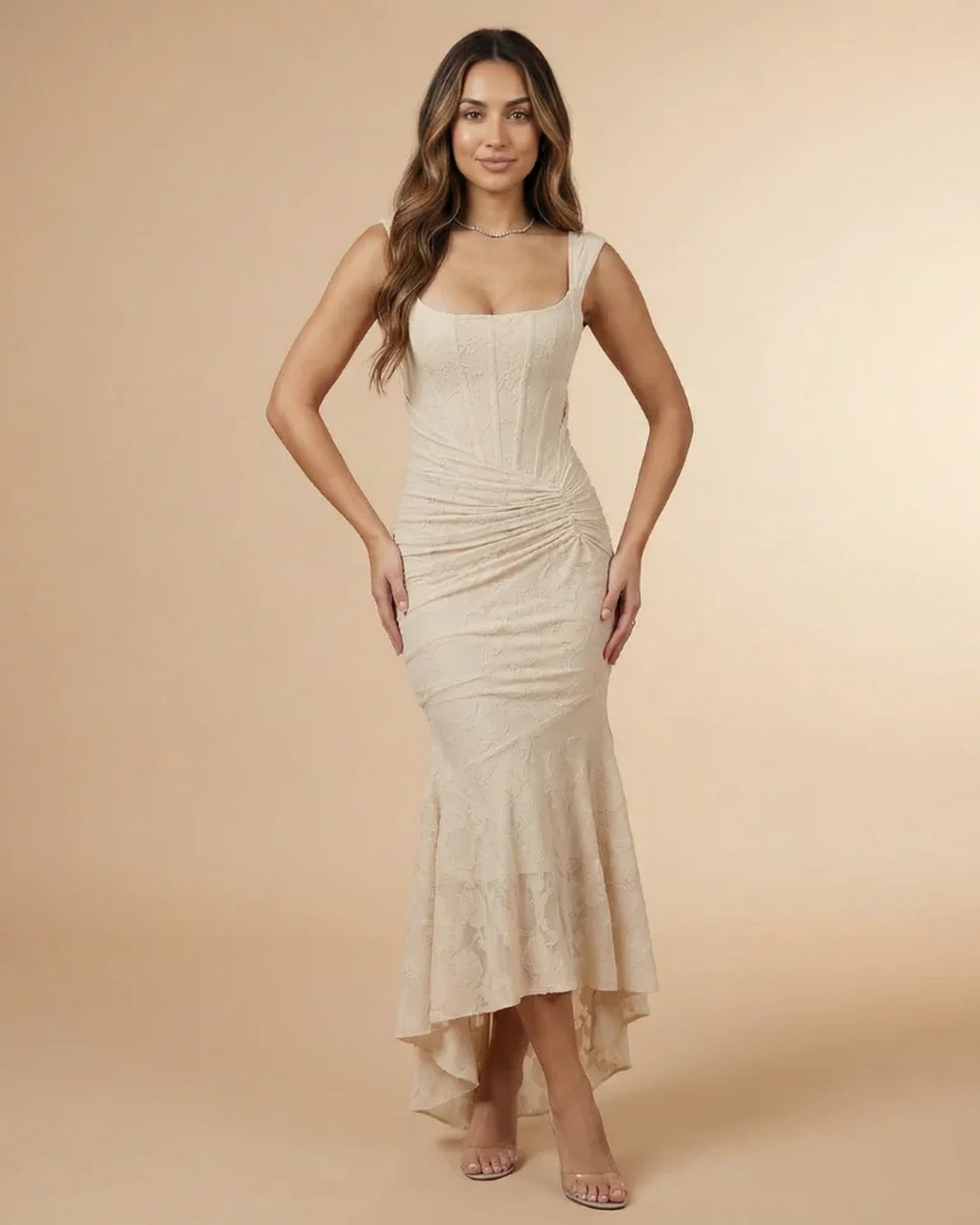 Mina Women's Maxi Dress | Strapless Bodice | Mermaid Silhouette
