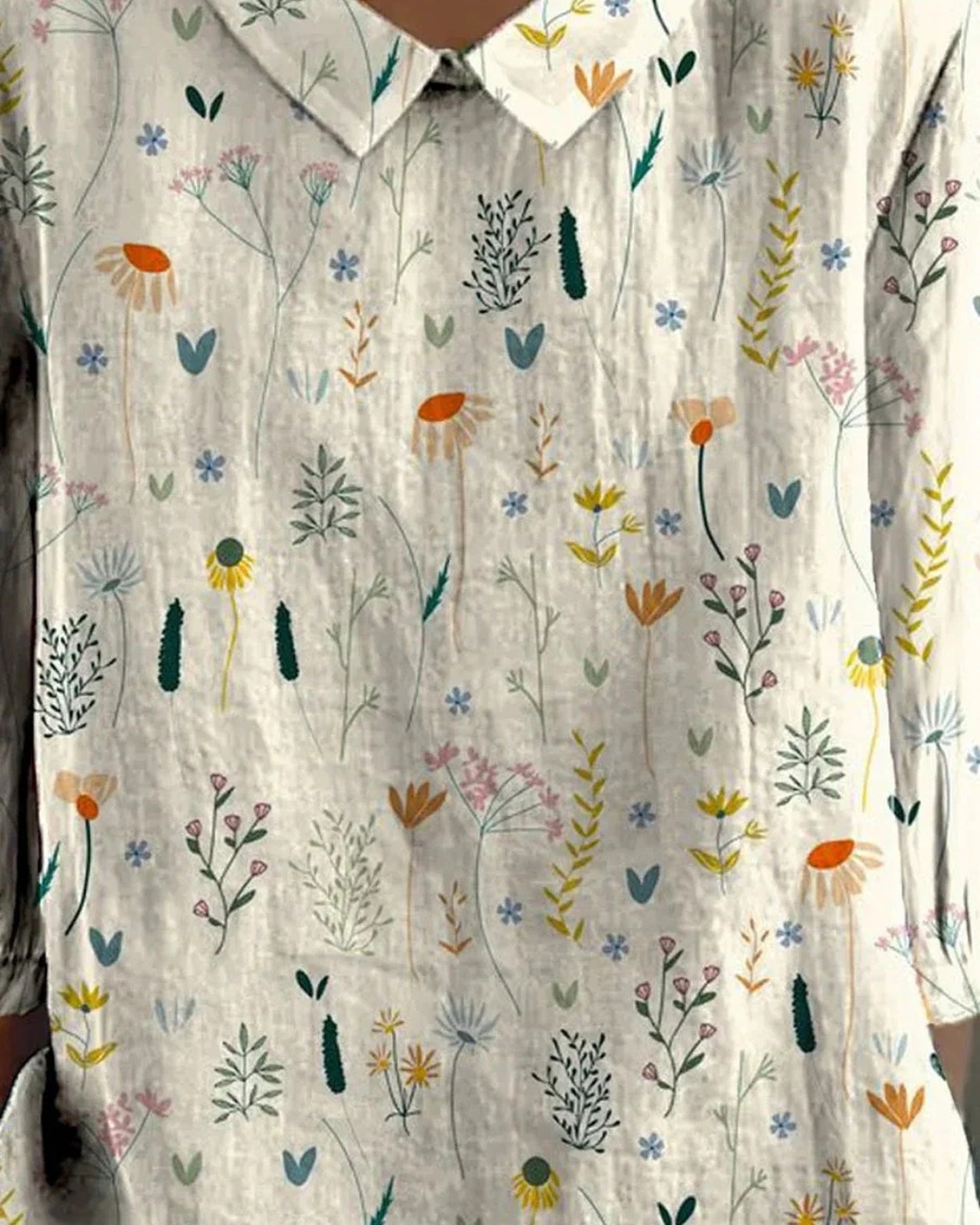Mélissande Dames Blouse | Bloemenprint | Opgerolde Mouwen