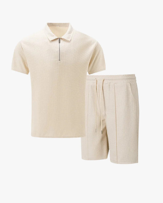 Felice Heren Co-Ord Set | Korte Mouwen | Wijde Shorts