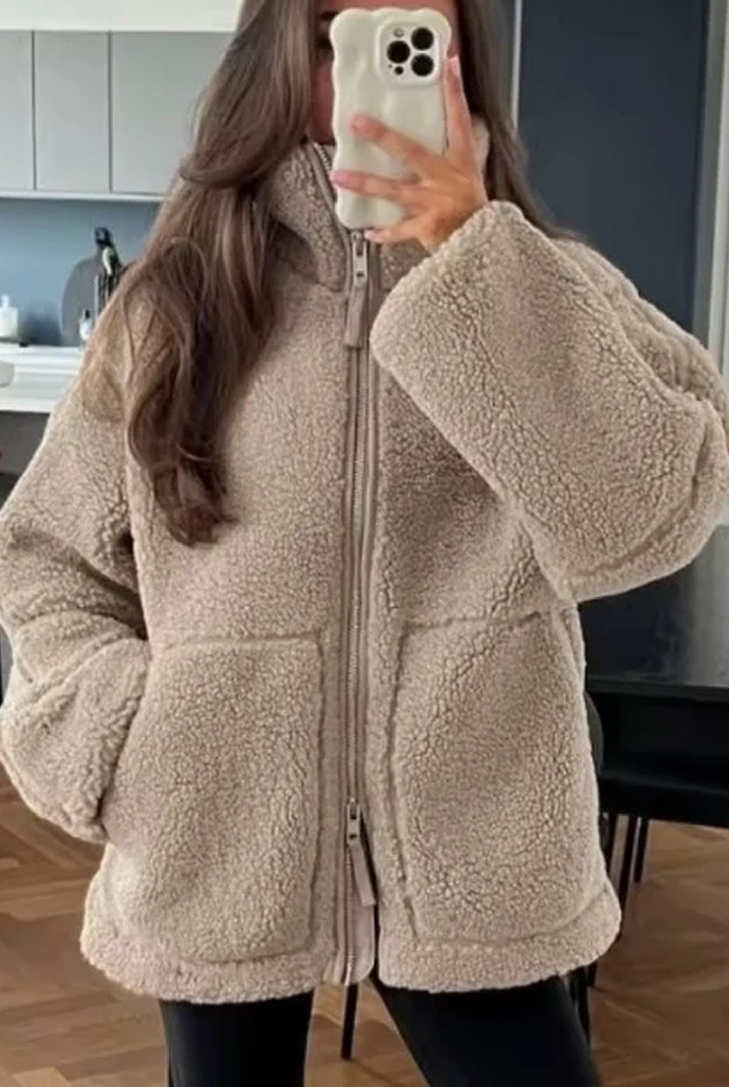 Diana Women's Coat | Oversized Fit | Textured Fabric
