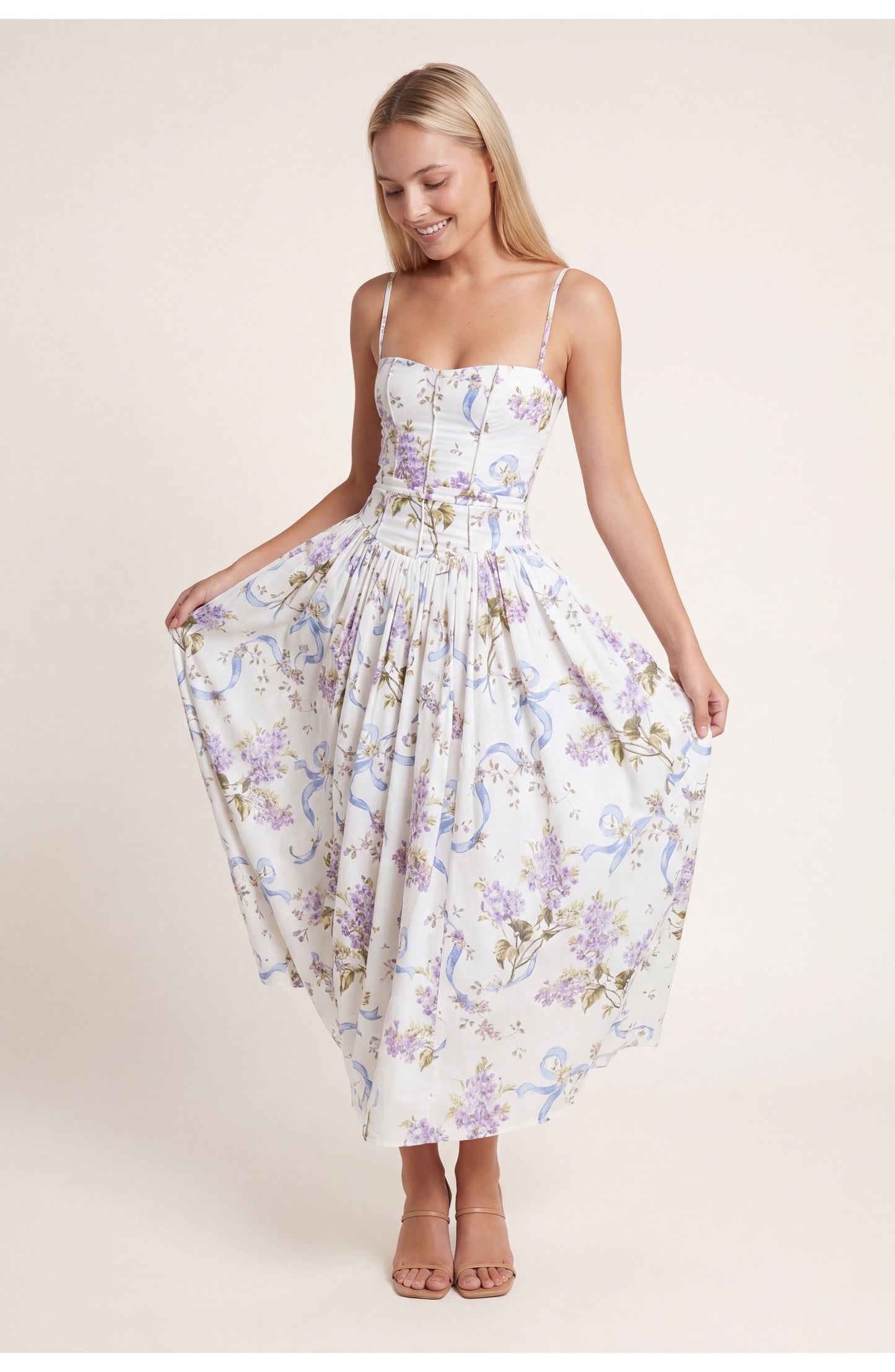 Dames Maxi Jurk | Bloemenprint | Strapless Bandeau Top