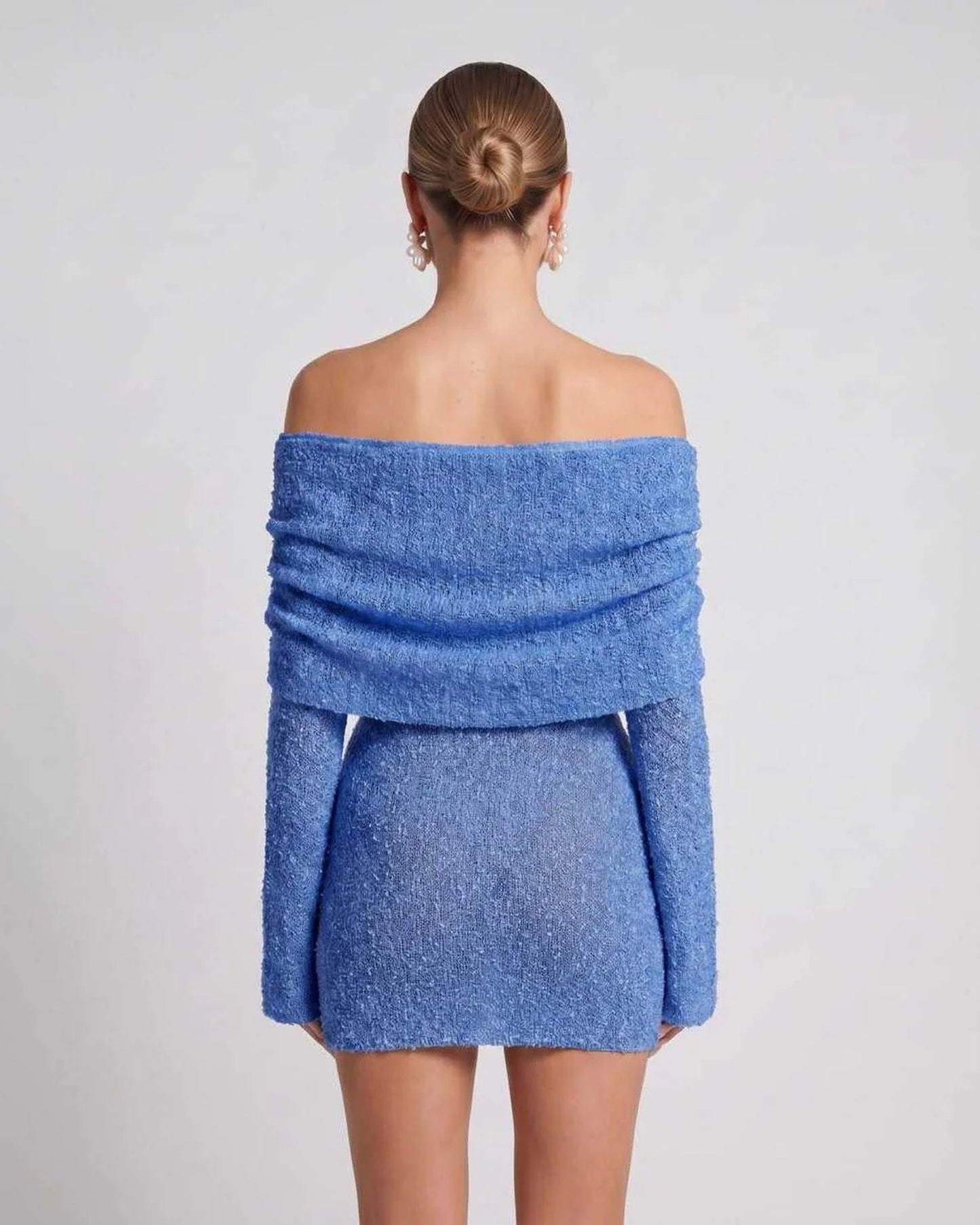Maïa Dames Mini Jurk | Off-Shoulder | Gelaagde Franje