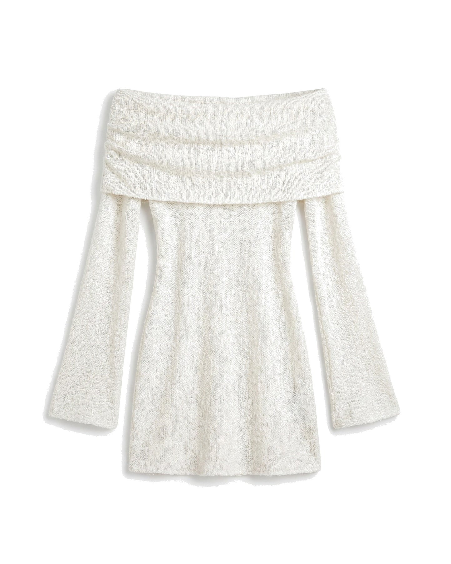 Maïa Dames Mini Jurk | Off-Shoulder | Gelaagde Franje