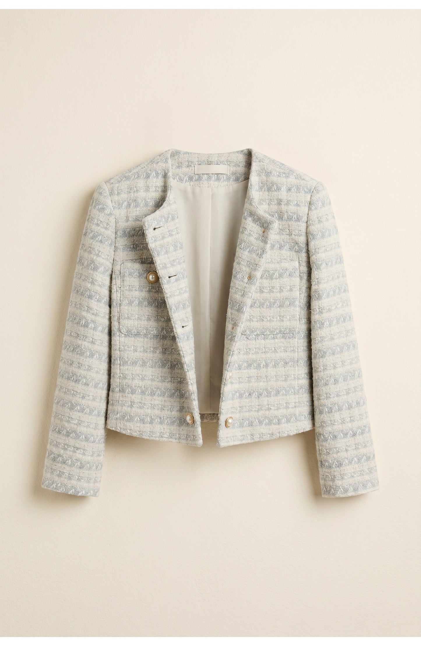 Danielle Women's Cropped Jacket | Round Neckline | Tweed