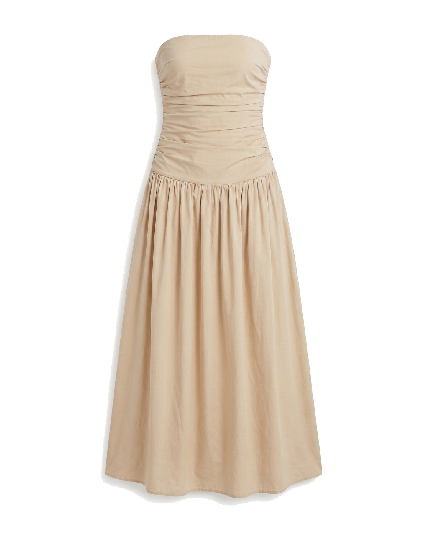 Modeste Dames Maxi Jurk | Strapless Bovenstuk | Gerimpelde Taille