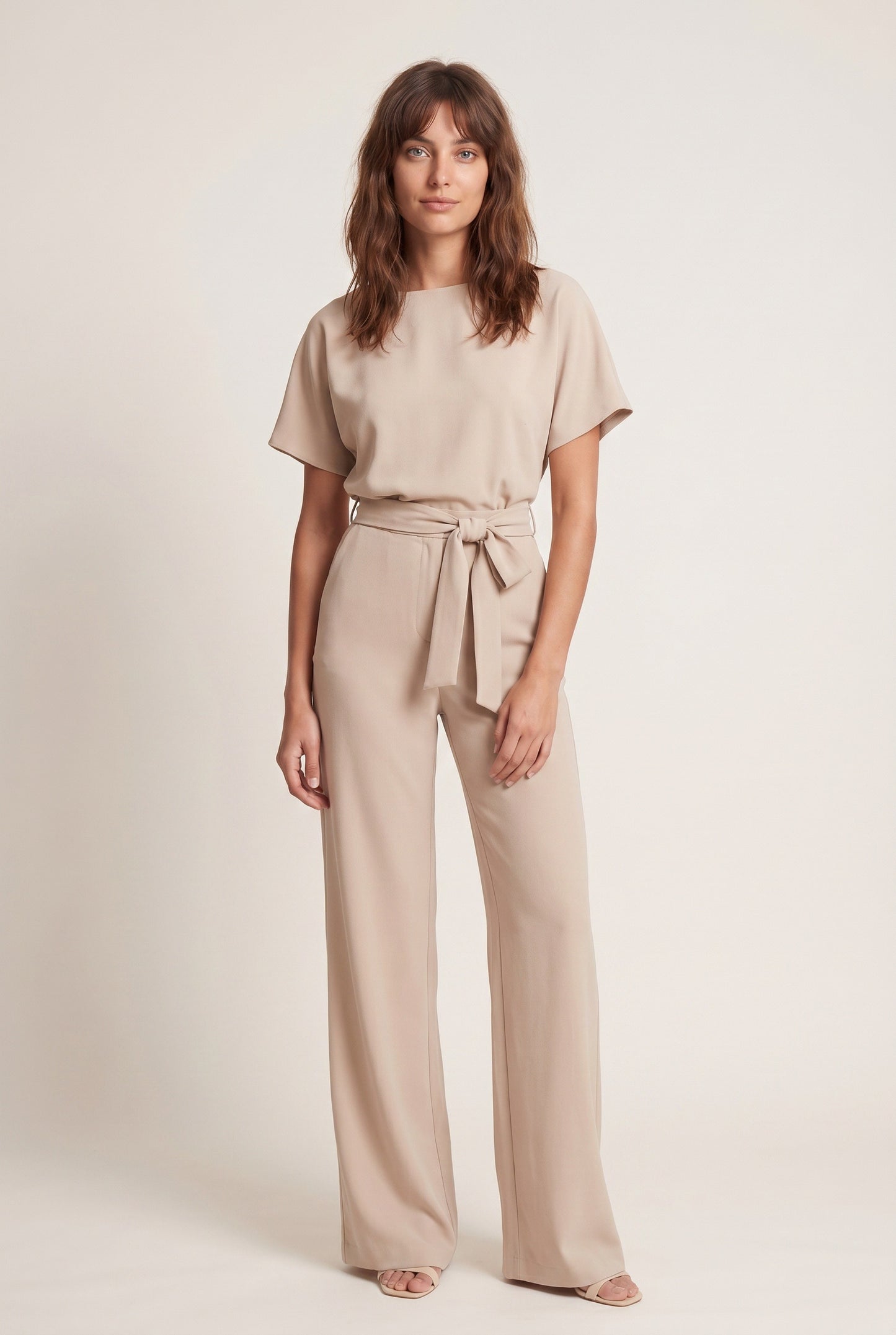 Édith Women's Jumpsuit | Batwing Sleeves | Tie-belt