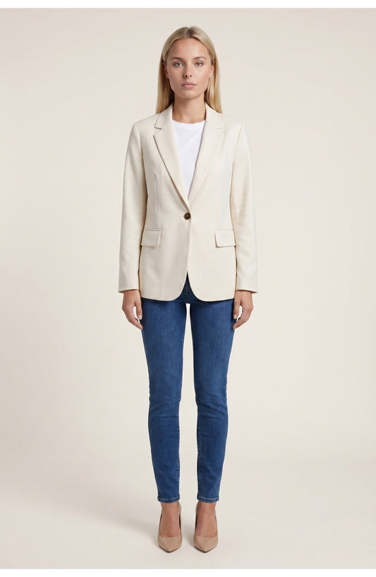Albane Women's Coats & Jackets | Single Gold Button | Picked Lapel