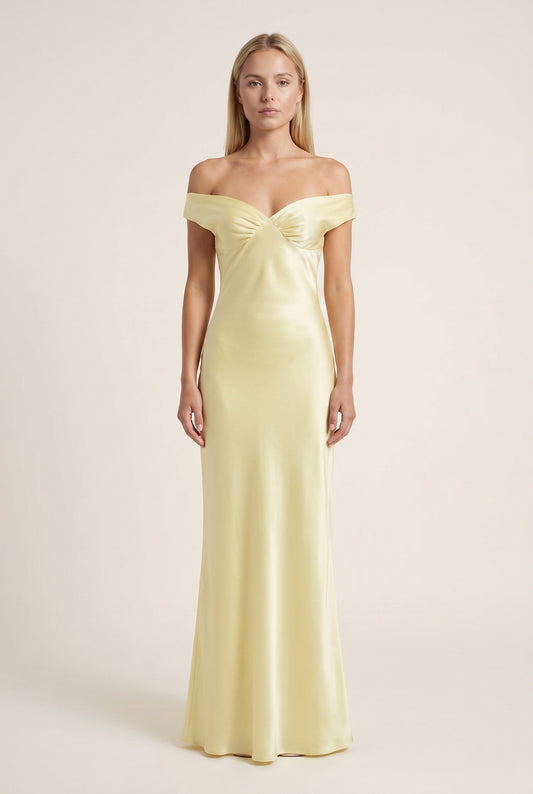 Dames Maxi Jurk | Off-Shoulder | Open Rug