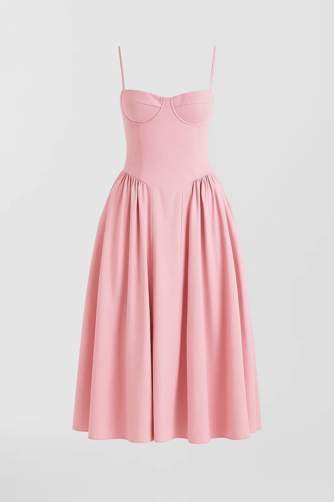 Daria Dames Jurk | Fit Flare | Spaghettibandjes | Midi Lengte 1