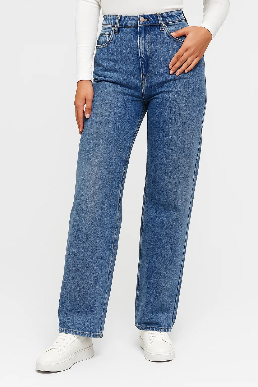 Daria Damesjeans | Rechte Pasvorm | Hoge Taille | Klassieke Stijl 0