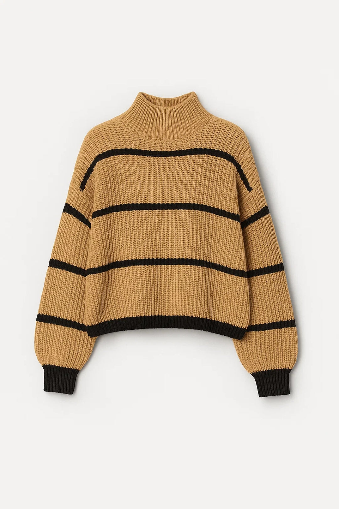 Daria Damestrui | Regular Fit | Gestreept Ontwerp | Opstaande Kraag 0