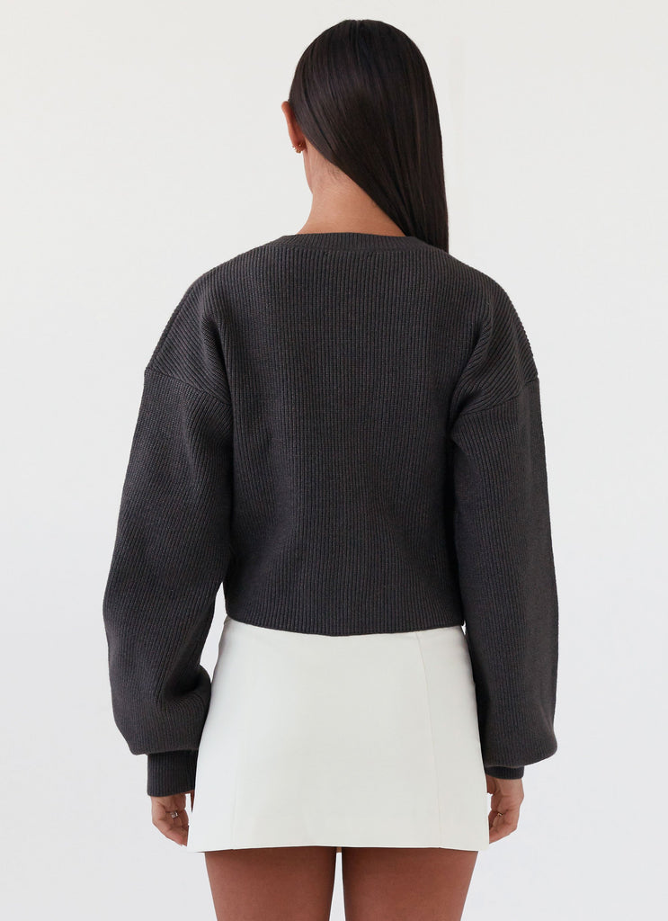 Darya Gebreide Cardigan | Cropped Ontwerp met Brede Mouwen