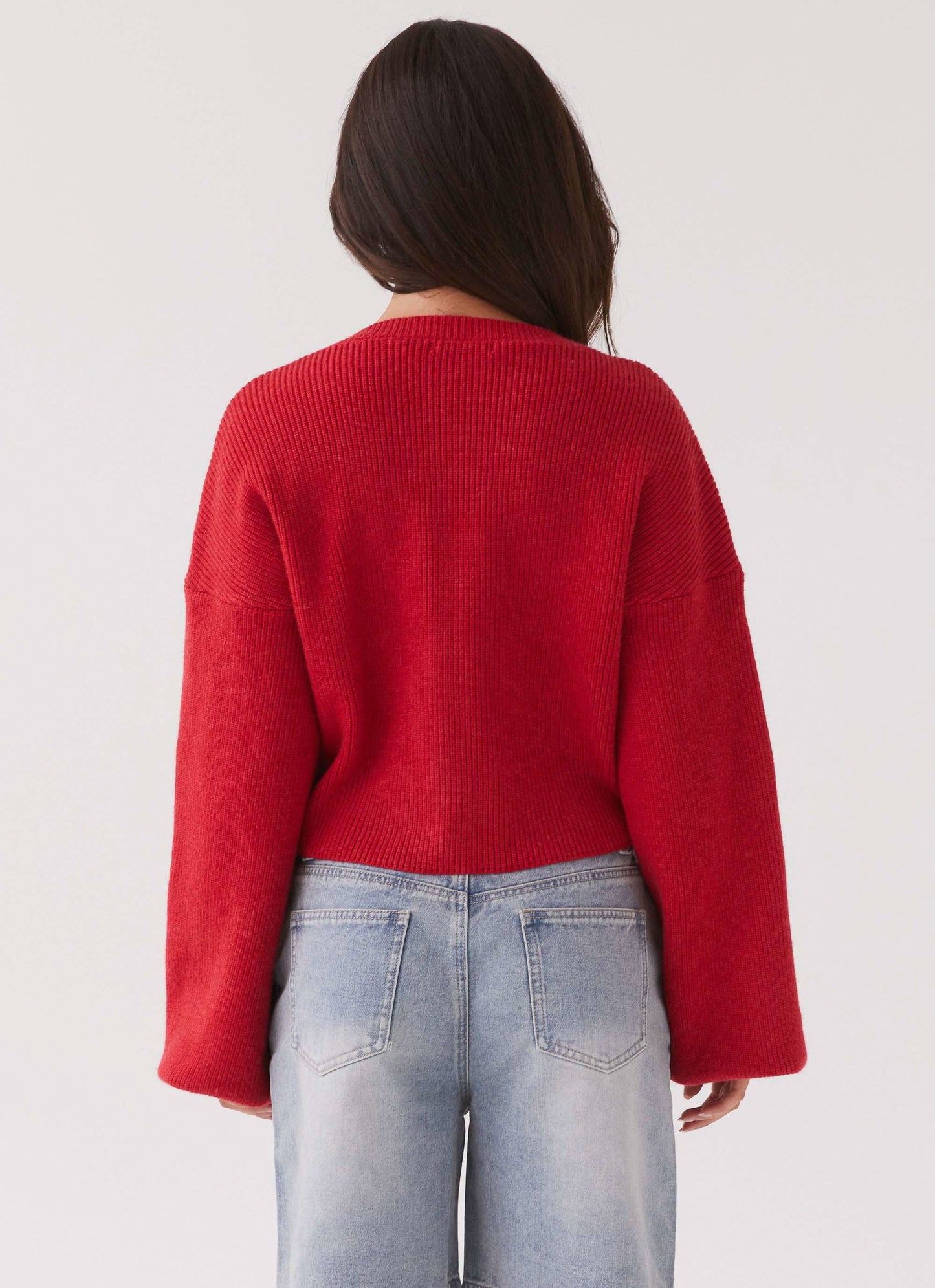 Darya Gebreide Cardigan | Cropped Ontwerp met Brede Mouwen 7