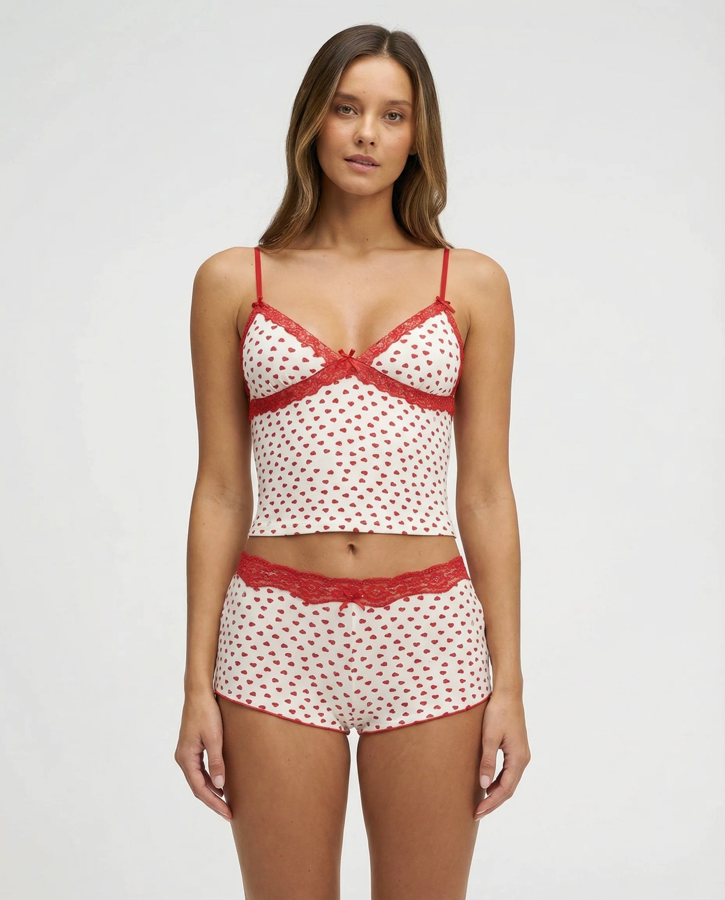 Isabeau Dames Lounge Set | Kersen Print | Speels Comfortabel Design