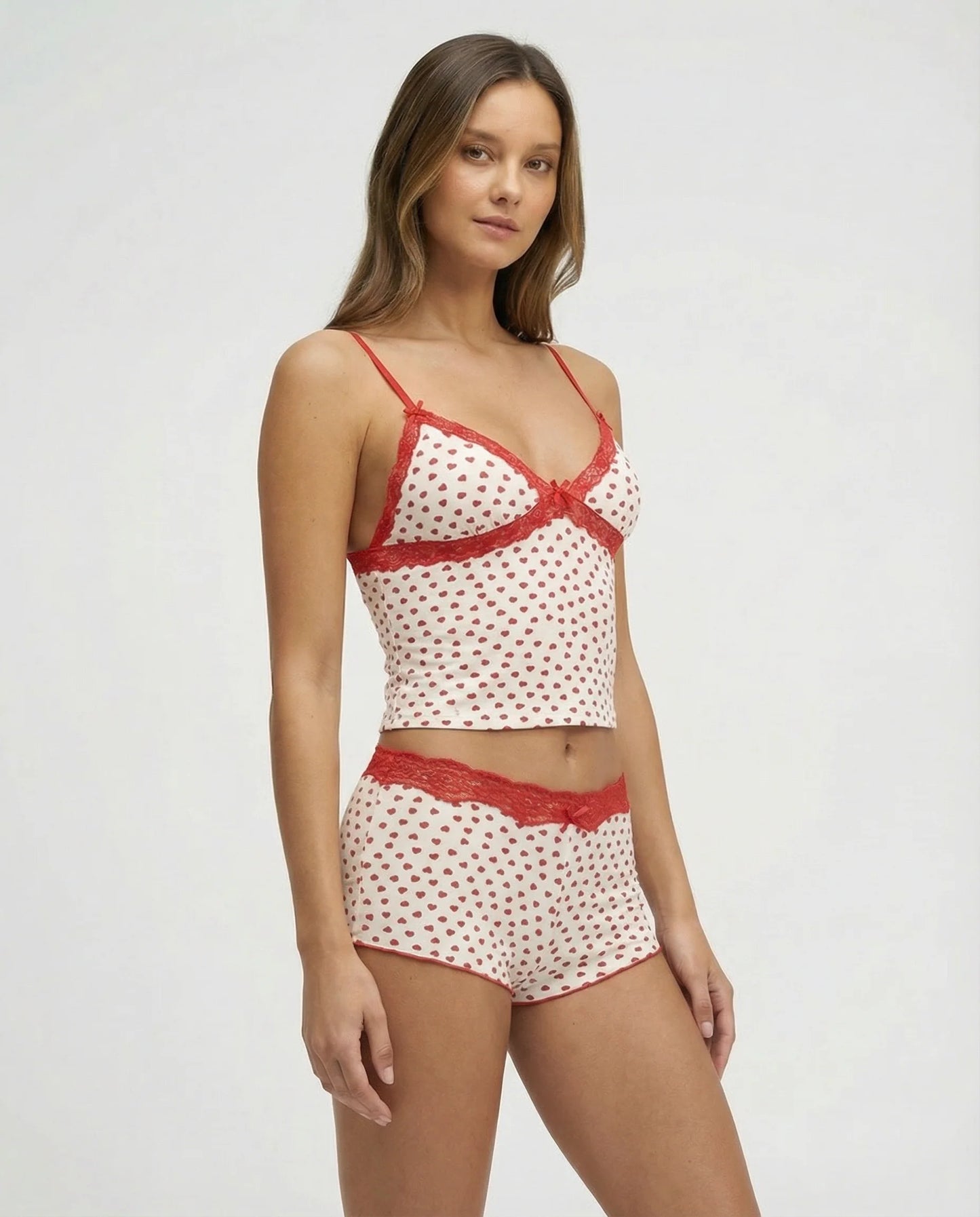 Isabeau Dames Lounge Set | Kersen Print | Speels Comfortabel Design