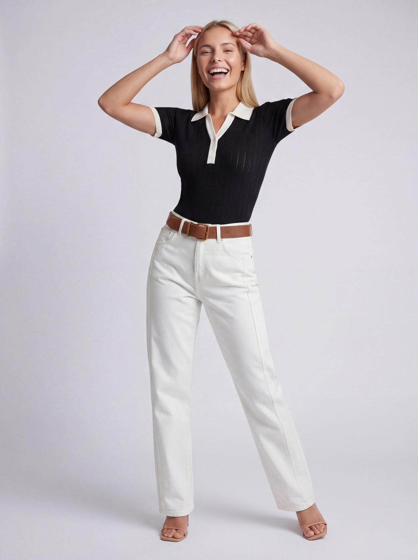 Celeste Women's Polo Shirt | Classic Collar with Button Closure | Fitted Fit