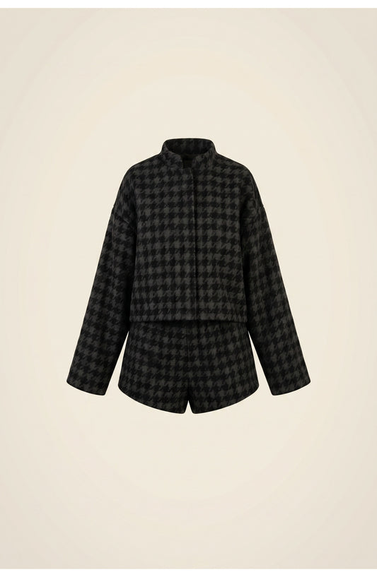 Christiane Women's Co-ord Set | Houndstooth Check | Oversized Fit