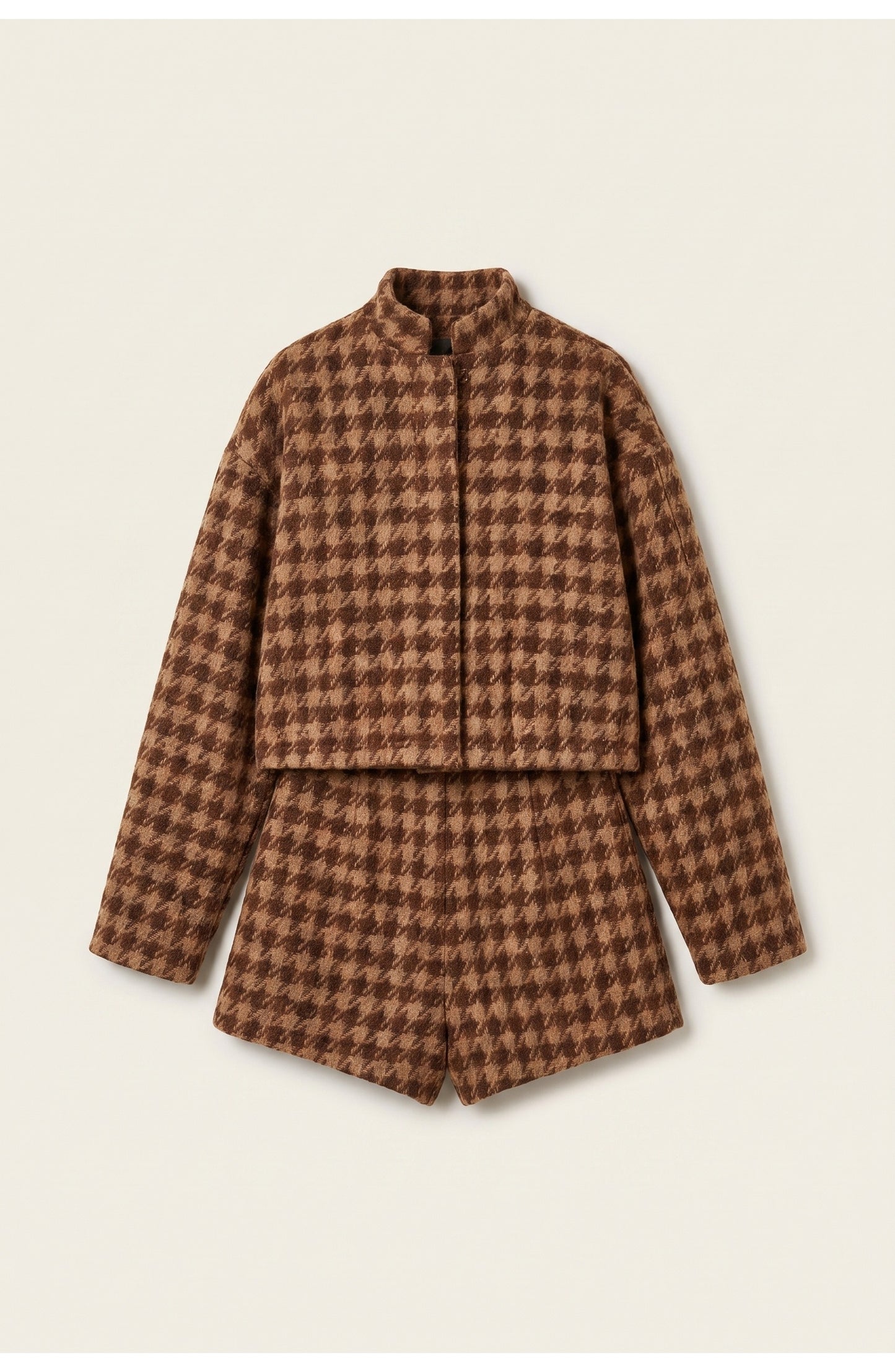 Clémence Women's Co-ord Set | Check Pattern | Jacket and Shorts