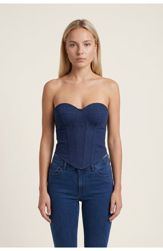 Daniella Women's Corset Top | Strapless Bandeau Neckline | Structured Bodice