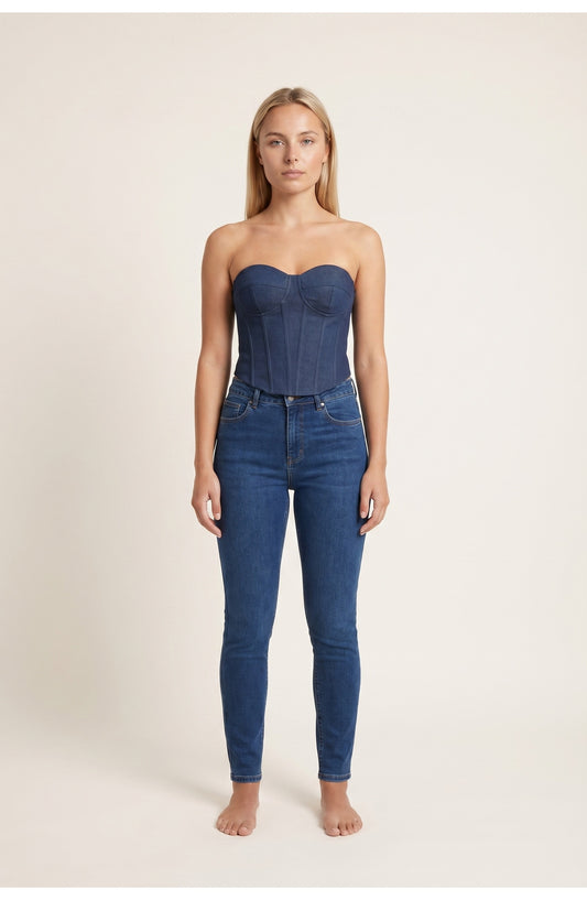 Daniella Women's Corset Top | Strapless Bandeau Neckline | Structured Bodice