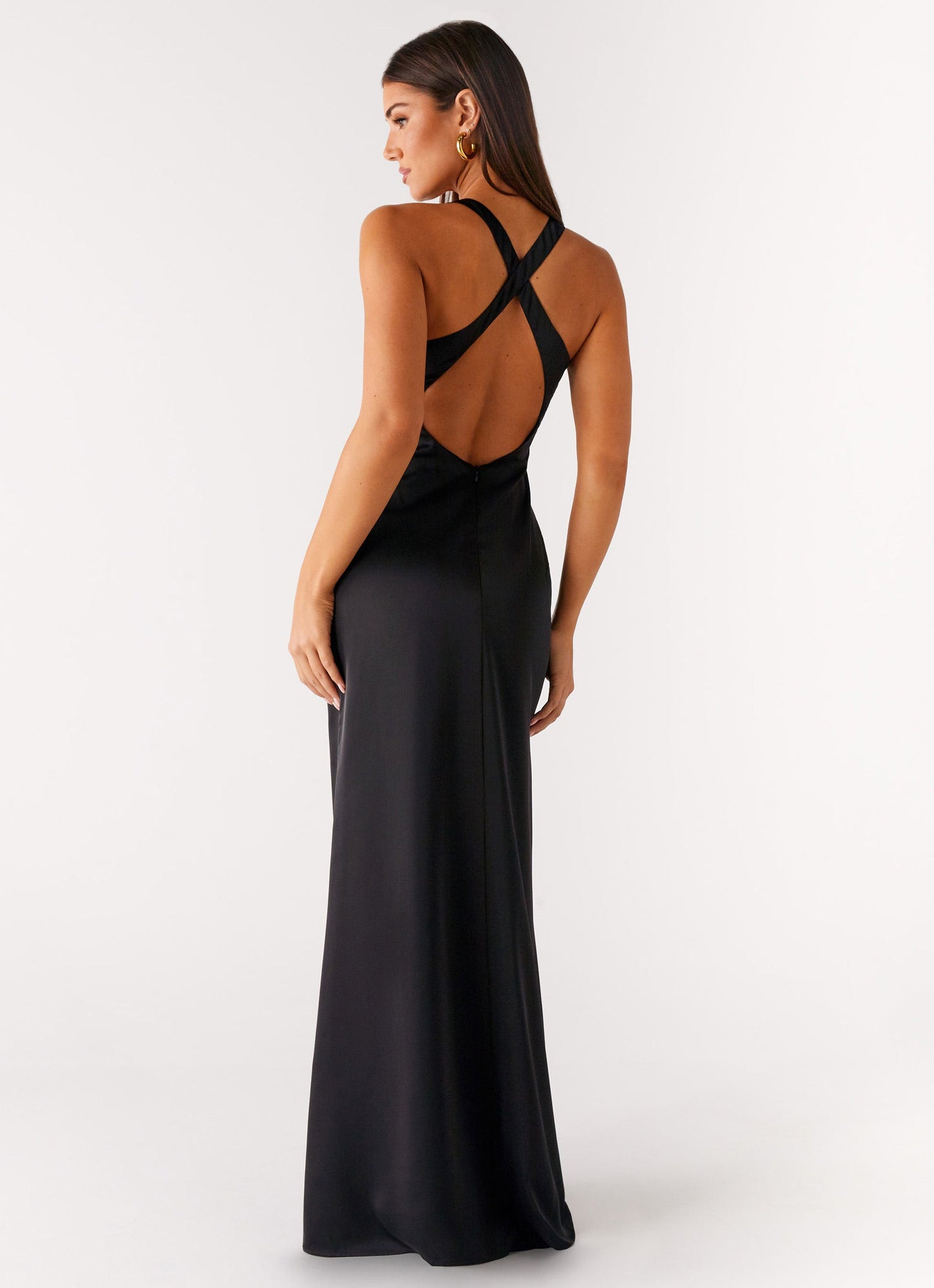 Alessia Maxi-jurk | Halter en Rugkruising in Zachtroze 8