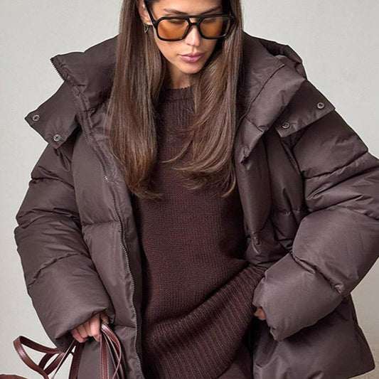 Fanchette Women's Jacket | Oversized Puffer | Stand-up Collar