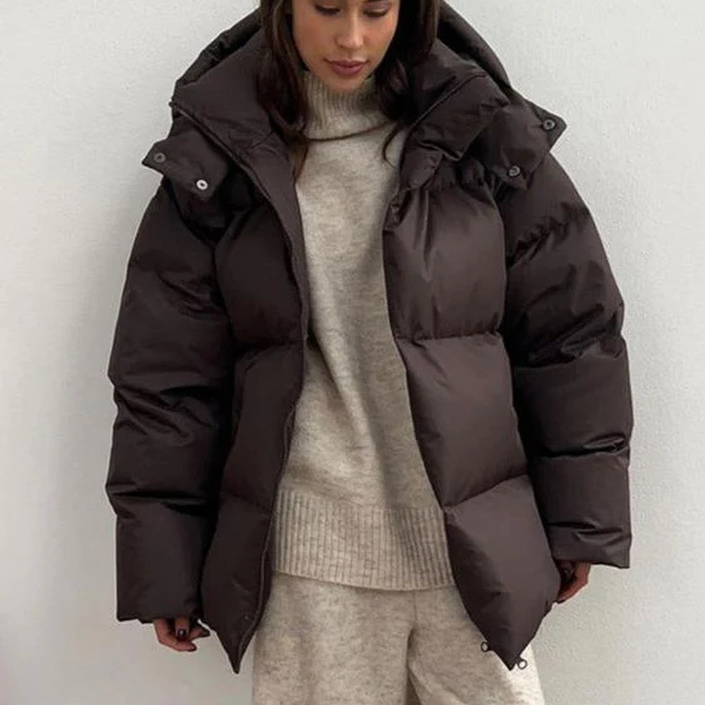 Fanchette Dames Jas | Oversized Puffer | Opstaande Kraag
